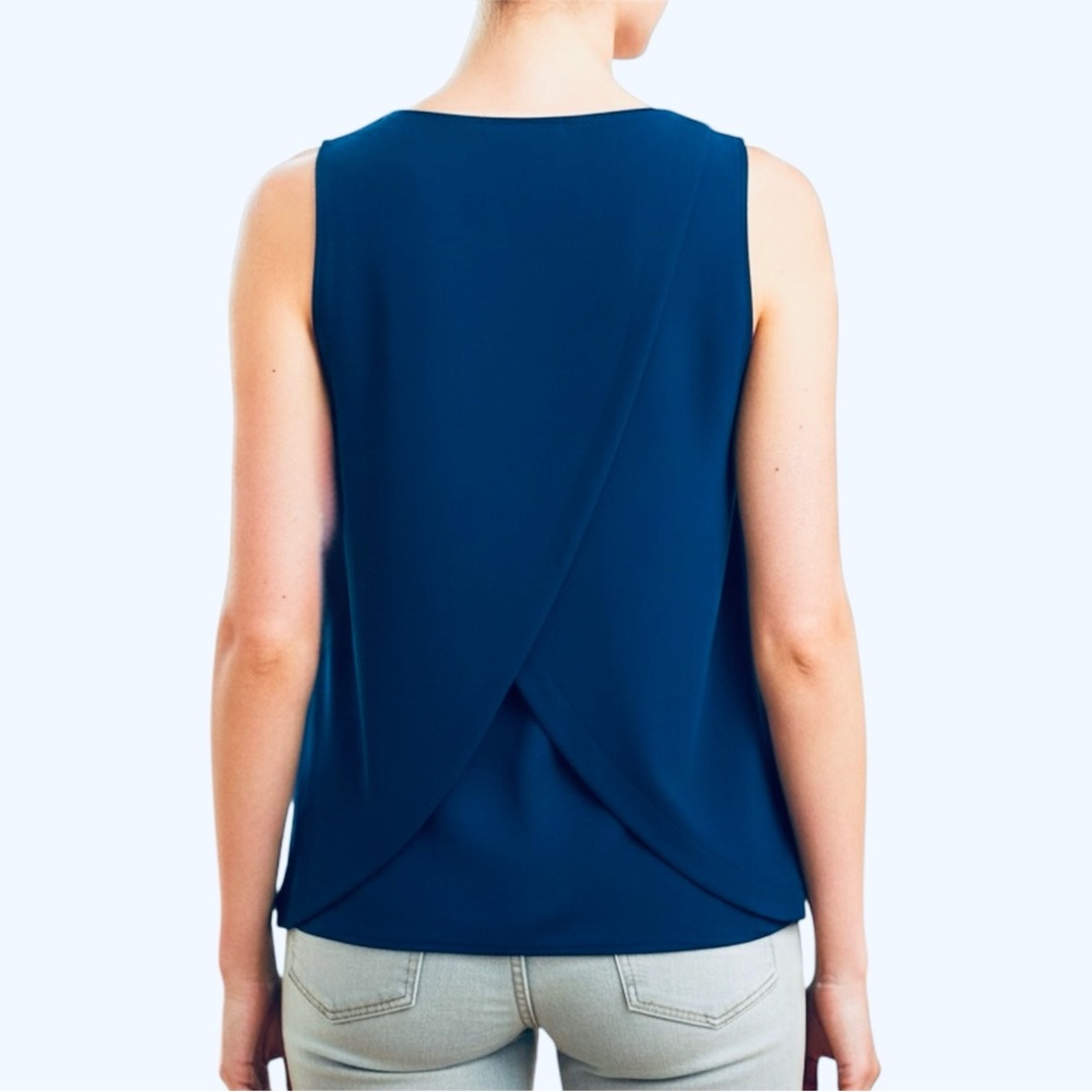 Banana Republic Royal Blue Sleeveless Tank Top With Crossover Back Size Xlarge